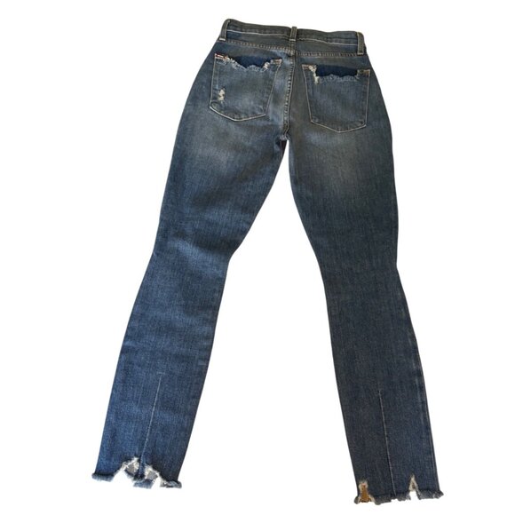 AO.LA by Alice and Olivia High Rise Studded Skinny Jeans Blue, Size 24 NEW WITH - Picture 10 of 11